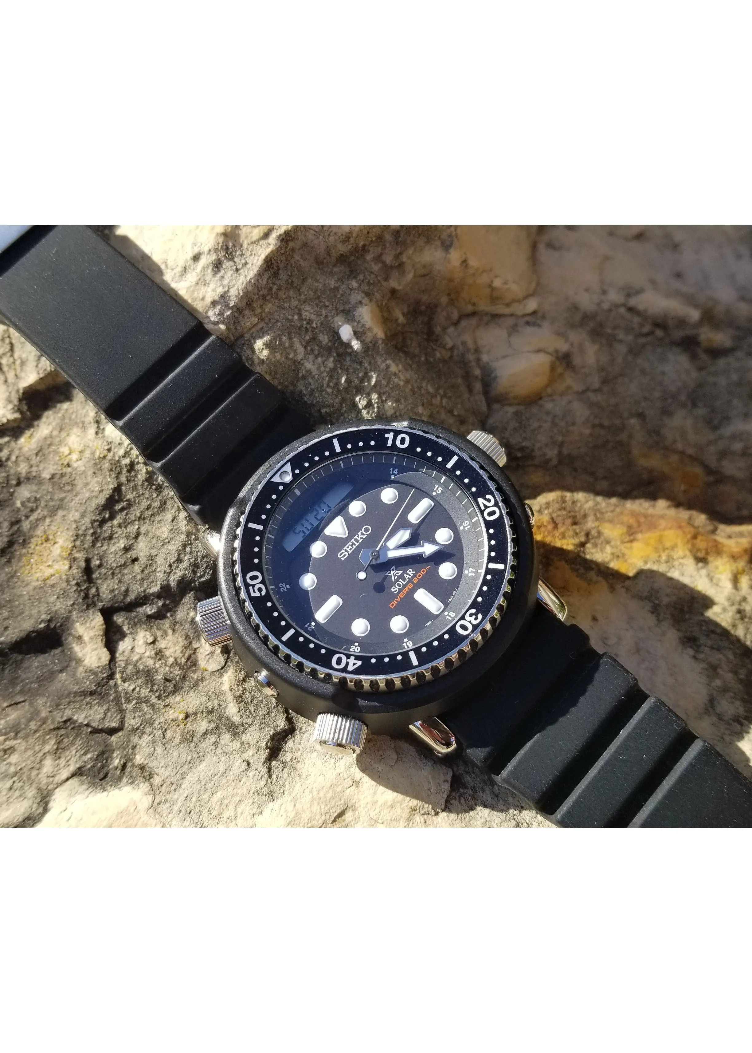 SEIKO PROSPEX SOLAR DIVERS RUBBER STRP (ARNIE) SNJ025P