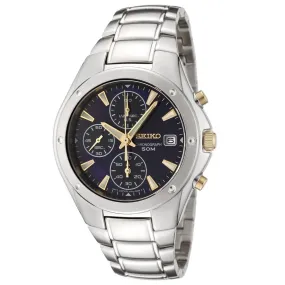 Seiko SNDB01P1 Men's Blue Dial Stainless Steel Bracelet Chronograph Watch