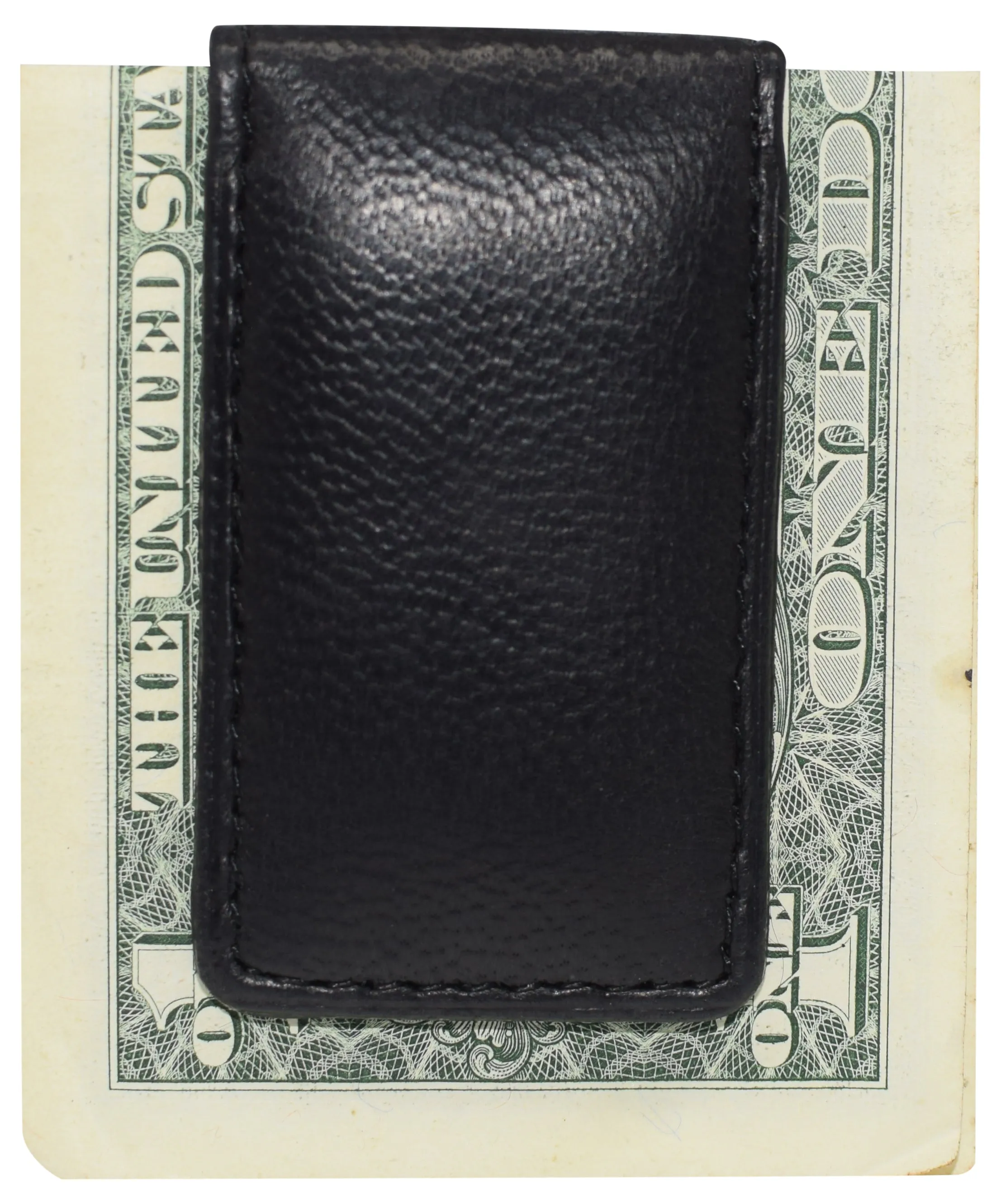 Slim Magnetic Money Clip Hunter Leather Business Card Holder for Men