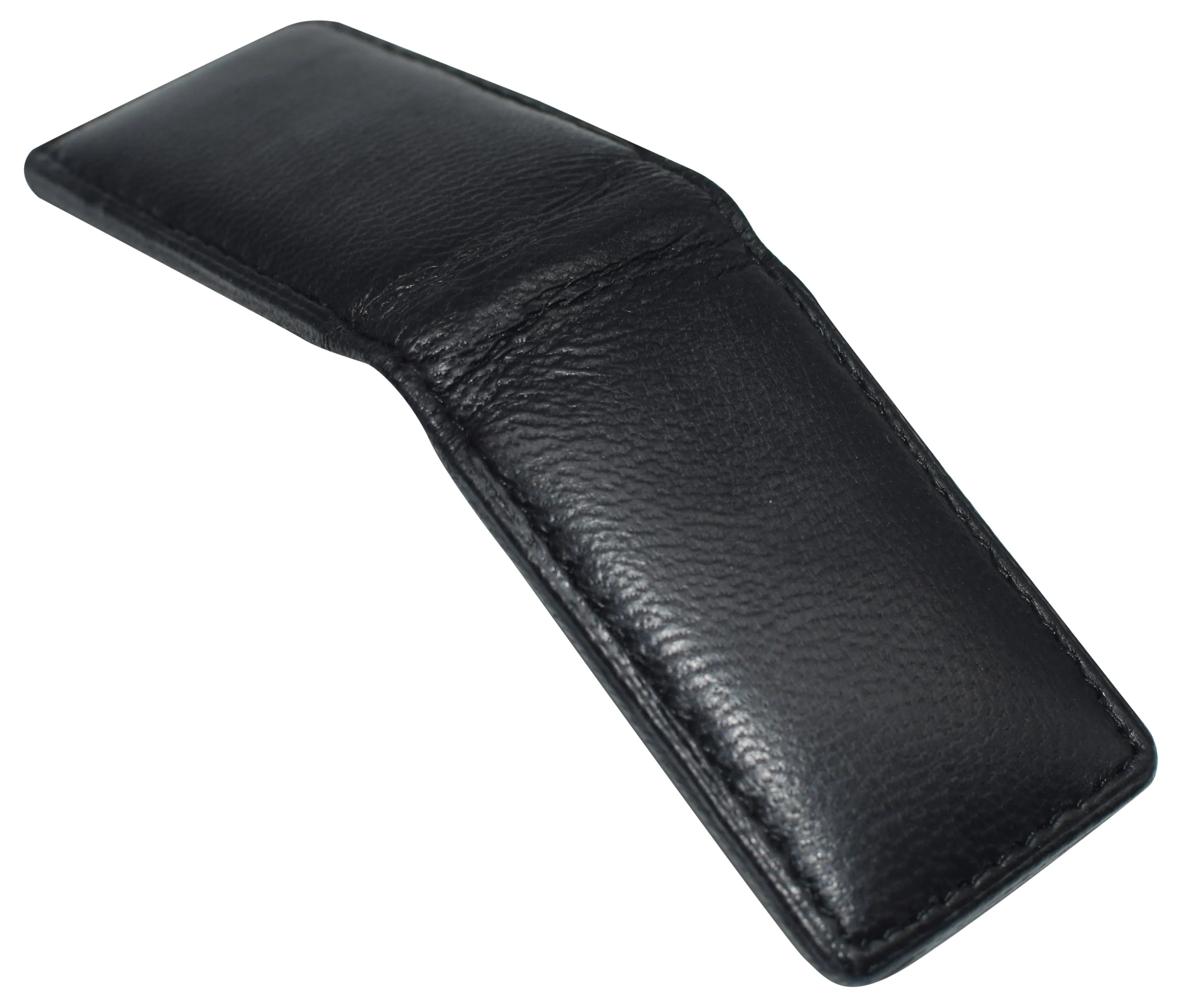 Slim Magnetic Money Clip Hunter Leather Business Card Holder for Men