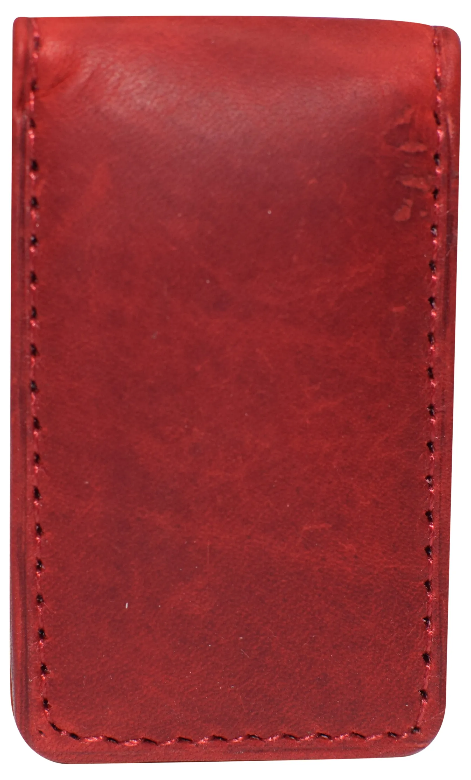 Slim Magnetic Money Clip Hunter Leather Business Card Holder for Men