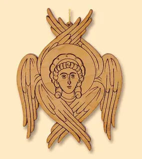 Small Hanging Seraphim Laser-engraved Pendant
