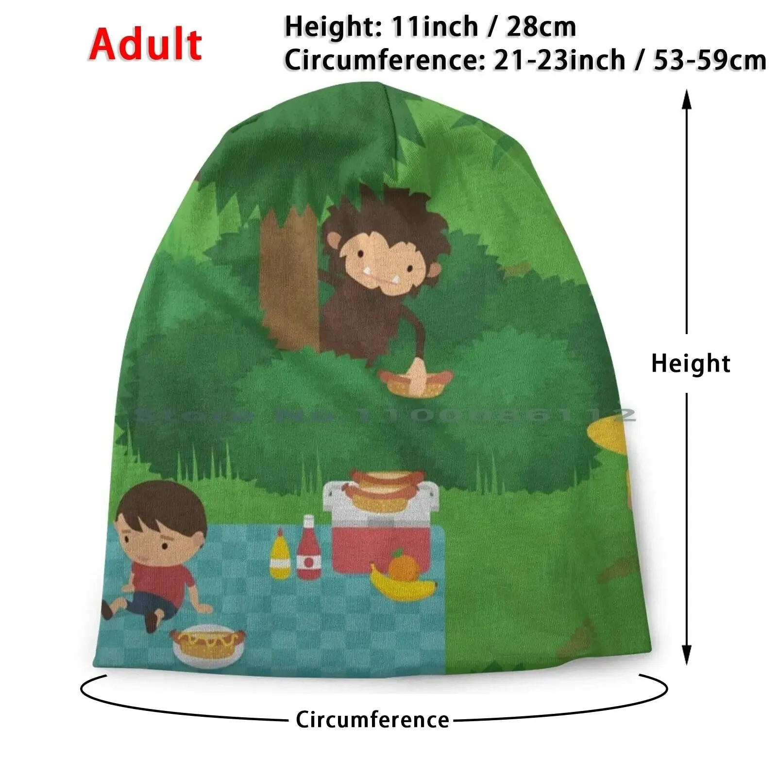 Sneaky Sasquatch Picnic Beanie and Bucket Hat