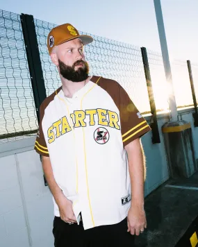 Starter Arch Baseball Jersey White/Brown