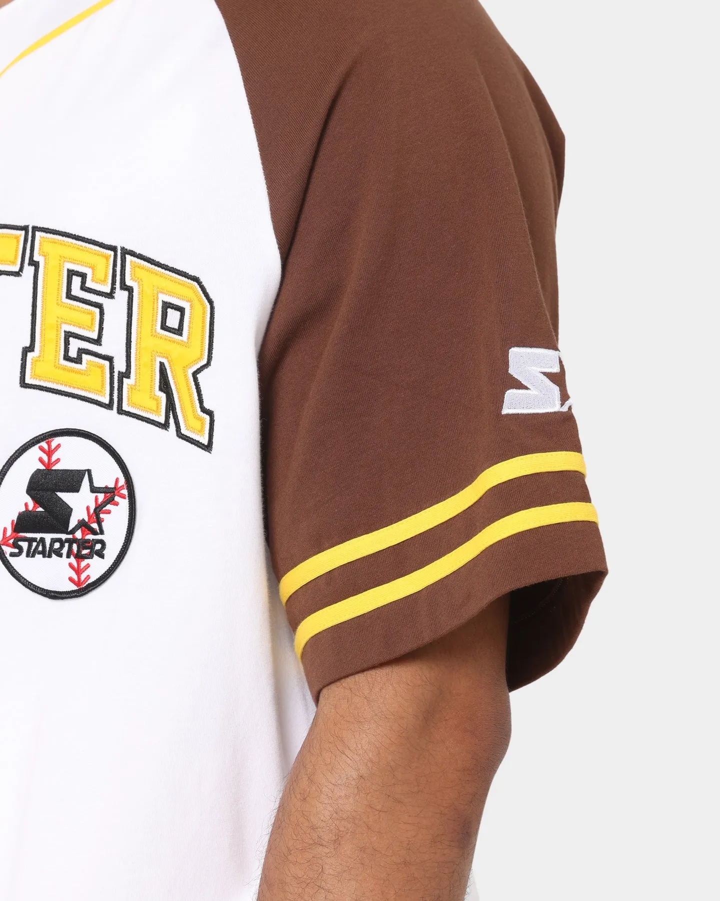Starter Arch Baseball Jersey White/Brown