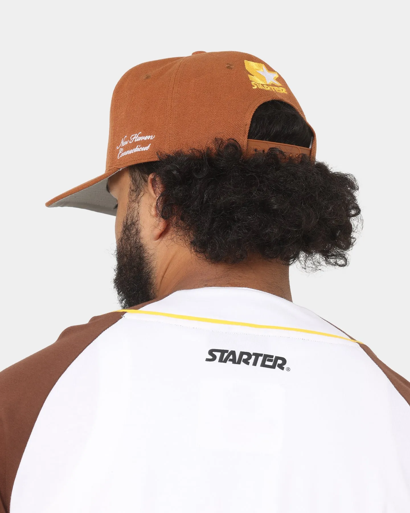 Starter Arch Baseball Jersey White/Brown