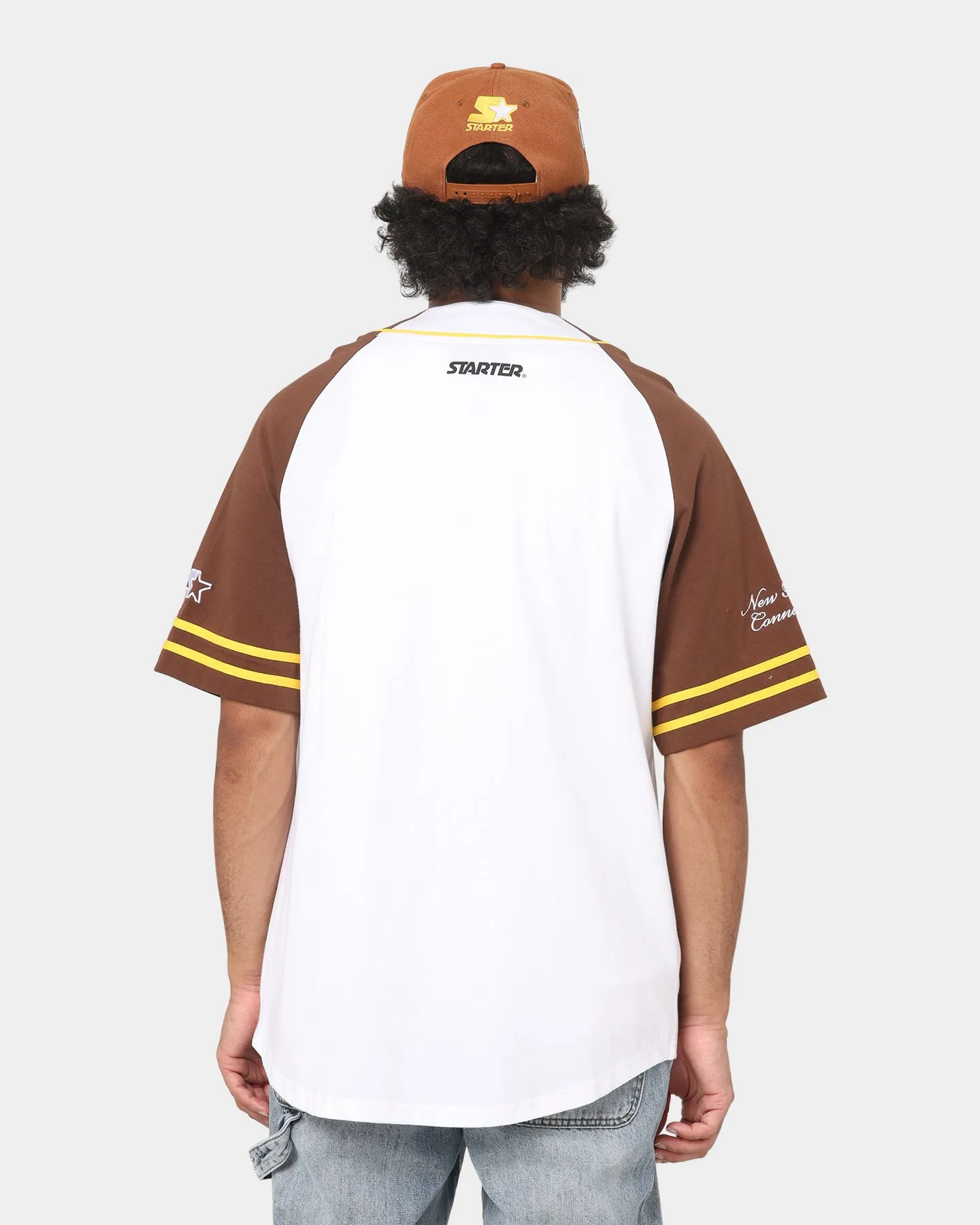 Starter Arch Baseball Jersey White/Brown