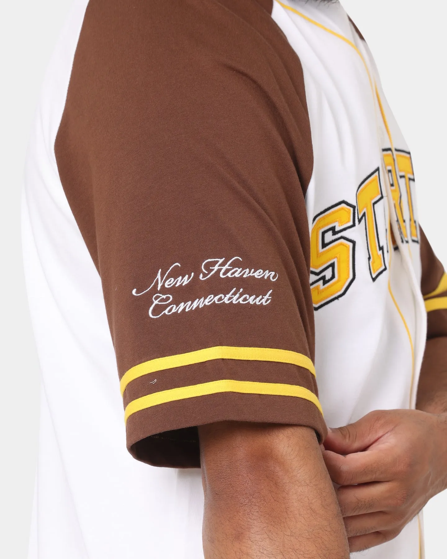 Starter Arch Baseball Jersey White/Brown