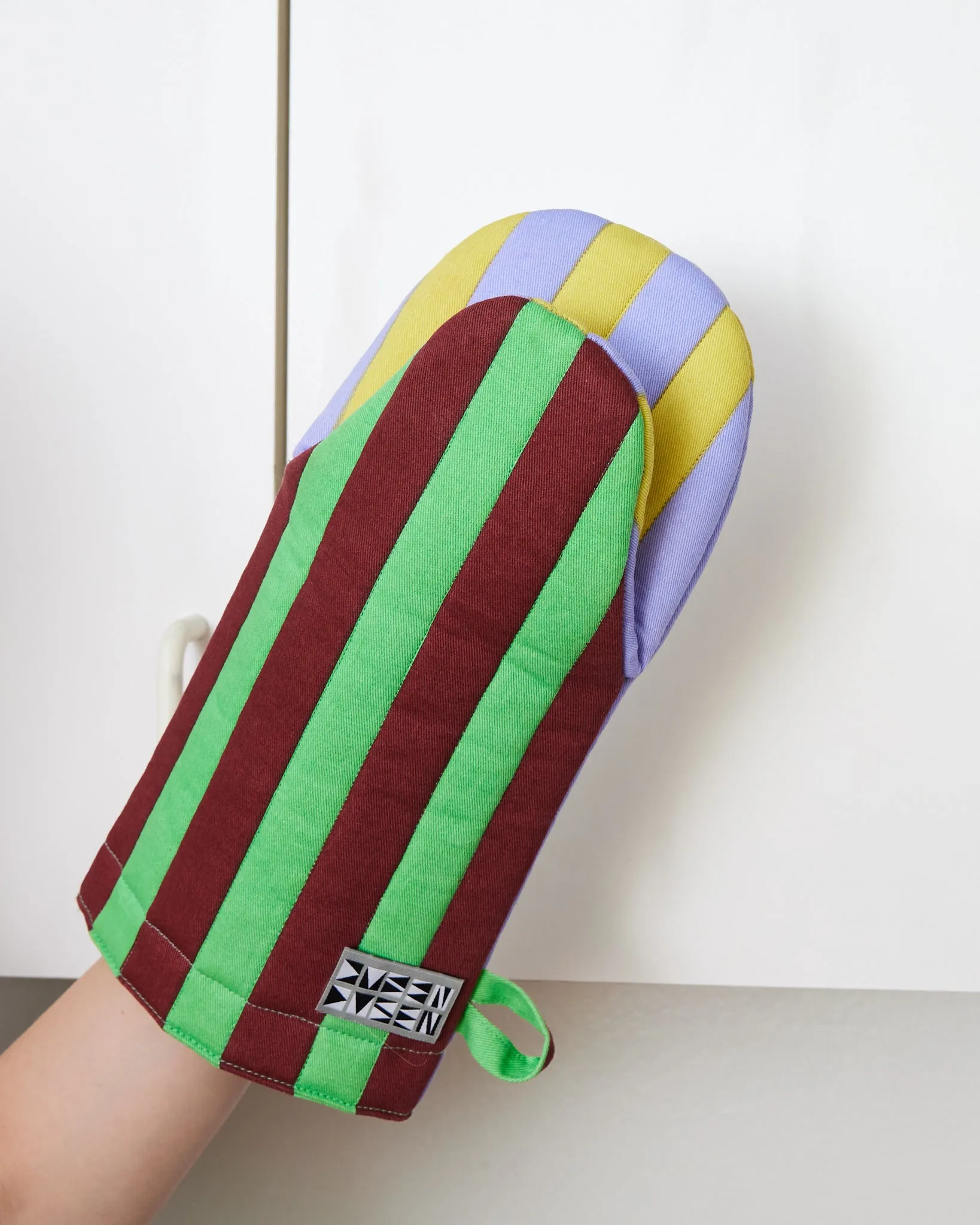 Striped Oven Mitts