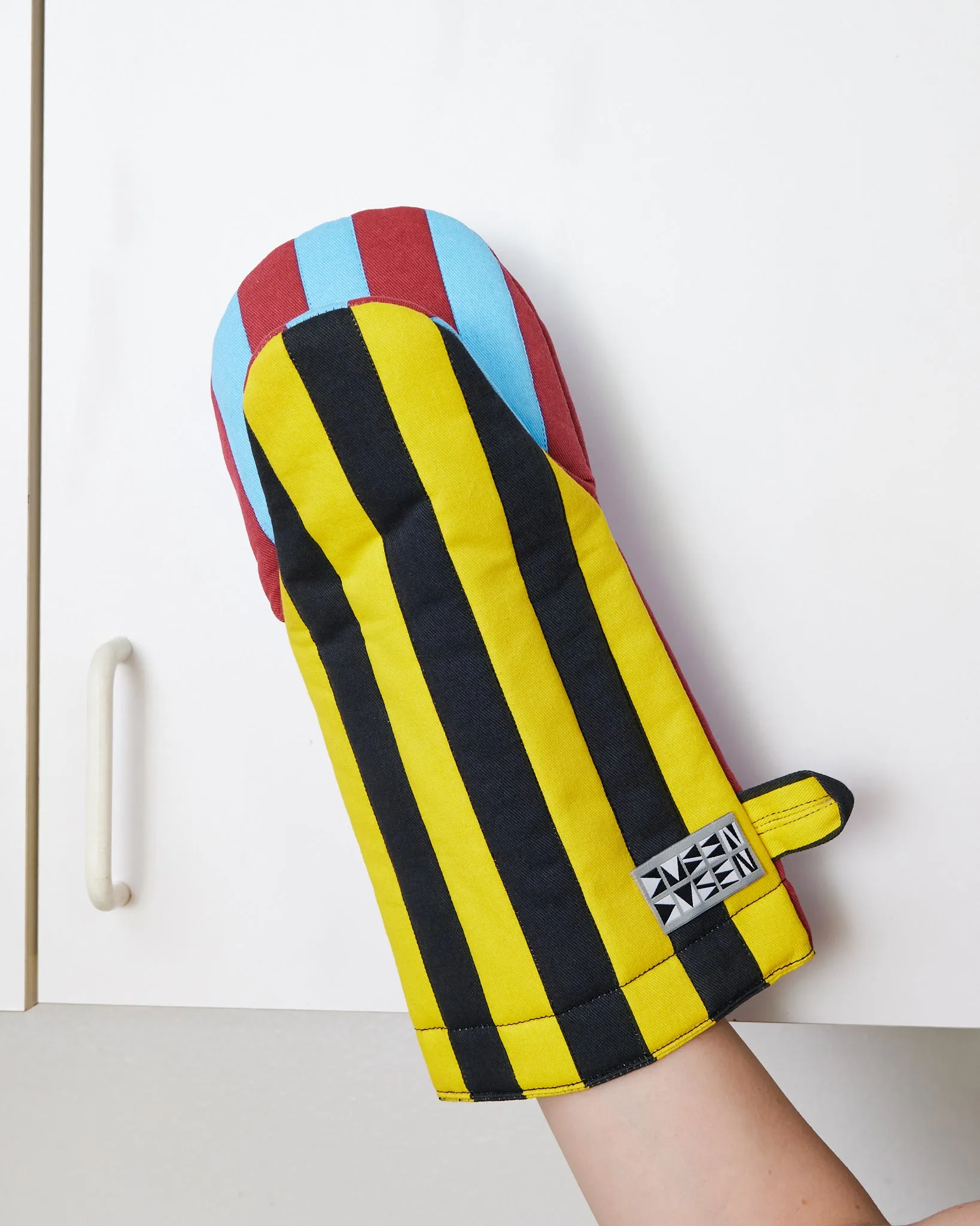 Striped Oven Mitts