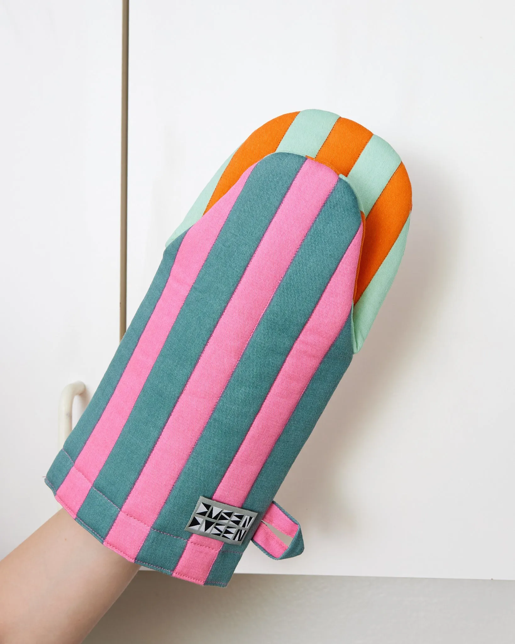 Striped Oven Mitts