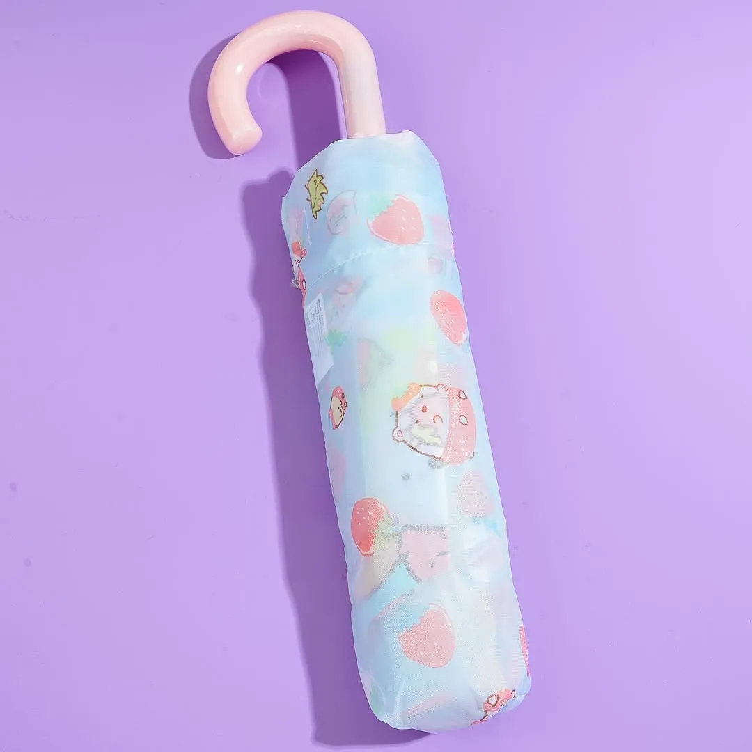 Sumikko Gurashi Strawberries Folding Umbrella