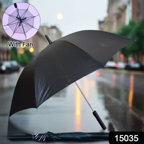 Sun Umbrella With Fan Power Bank For Summer (1 Pc)