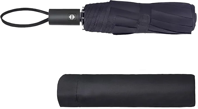 SYNHOK Compact Travel Folding Umbrella,Durable Rain Windproof Portable Umbrella with Strong Ribs Reinforced Canopy Ergonomic Handle Auto Open/Close -Man & Woman