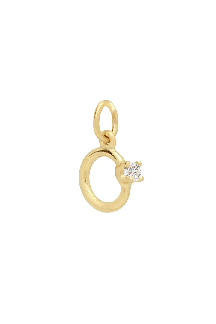 Tiny Diamond Ring Charm
