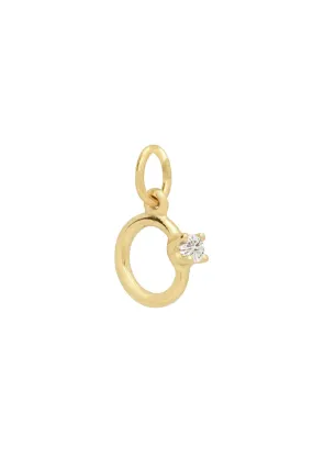 Tiny Diamond Ring Charm