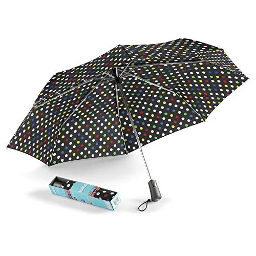 Totes Titan Compact Travel Umbrella - UV Sun Protection, Windproof