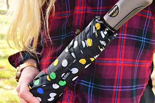 Totes Titan Compact Travel Umbrella - UV Sun Protection, Windproof
