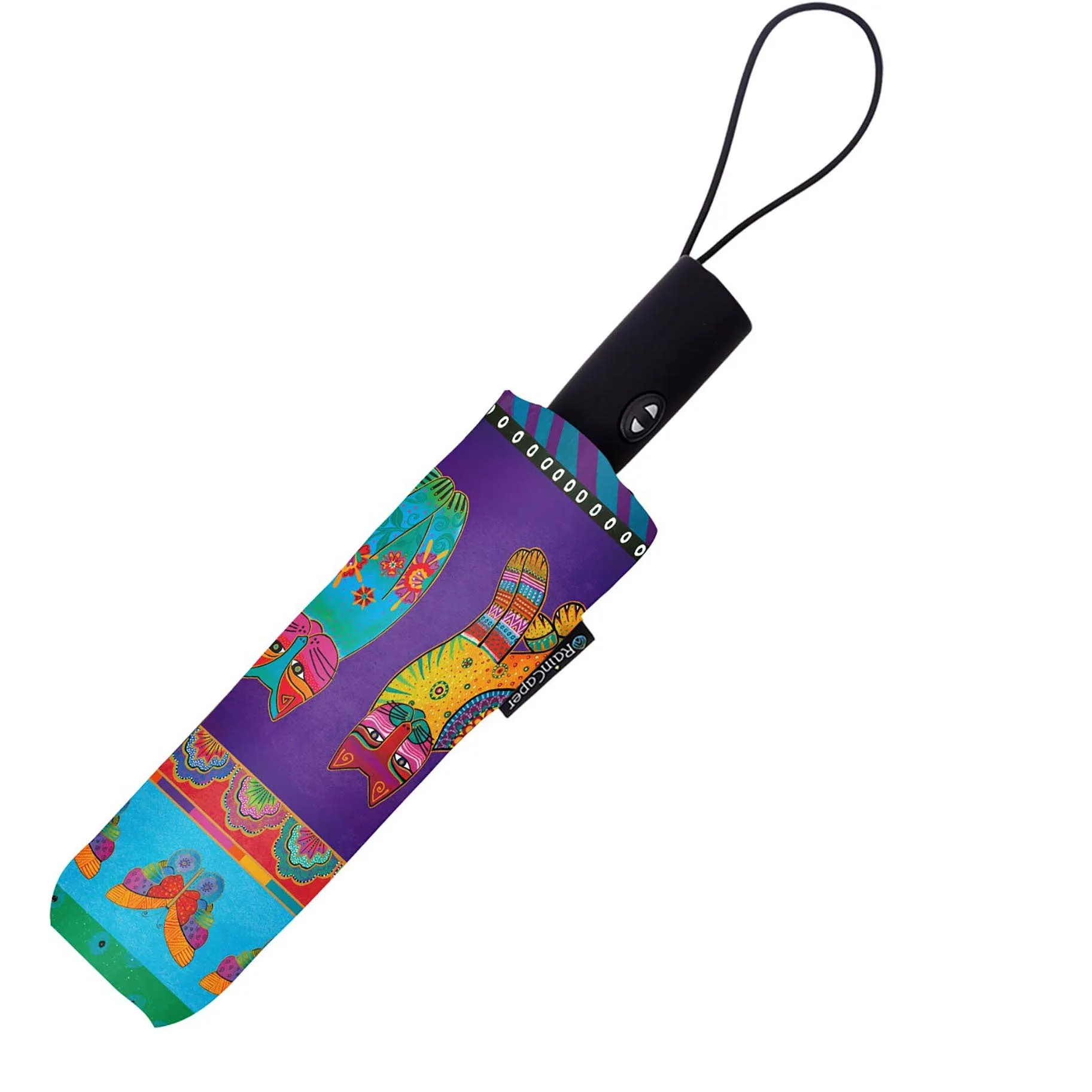 Travel Umbrella - Laurel Burch "Cats & Butterflies"