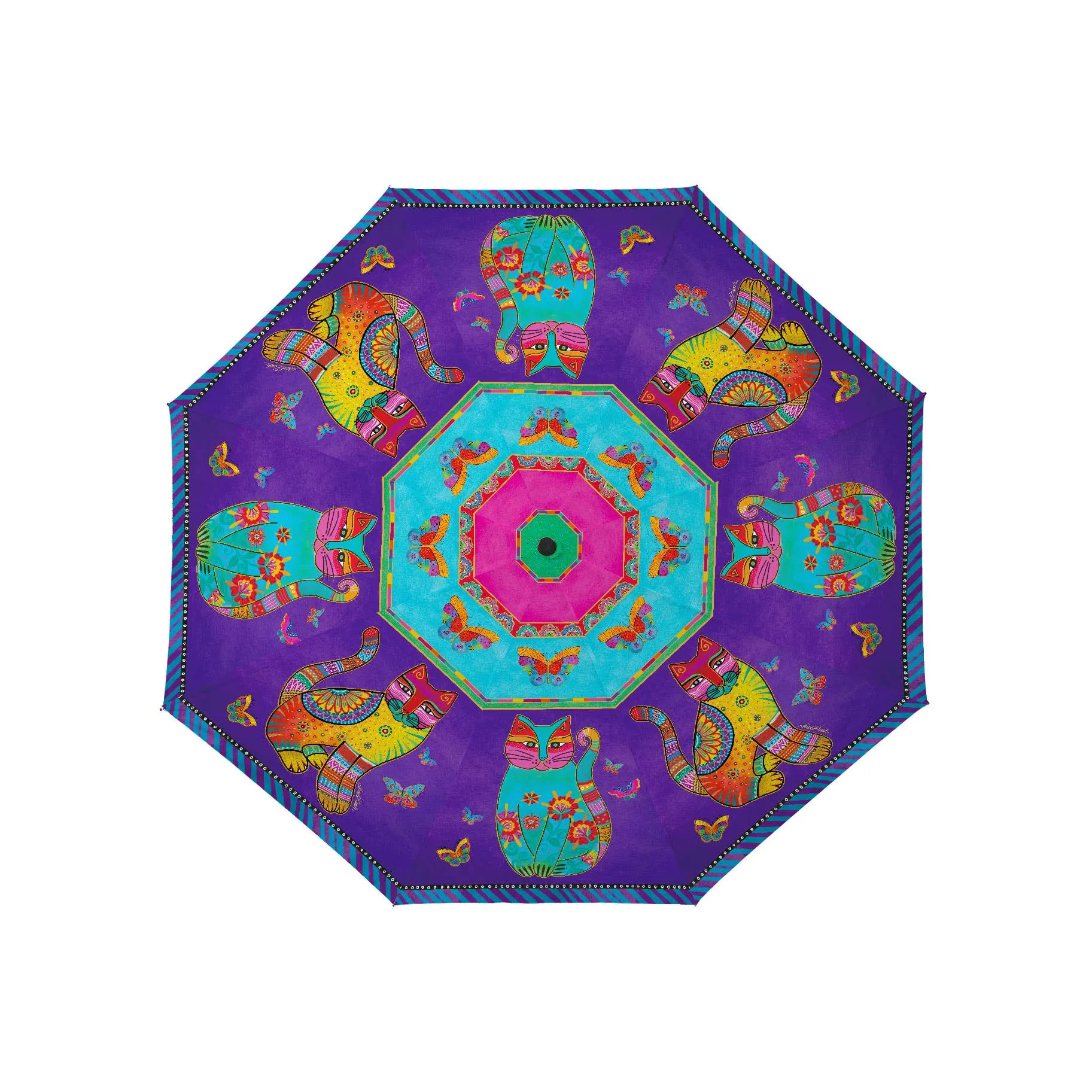 Travel Umbrella - Laurel Burch "Cats & Butterflies"