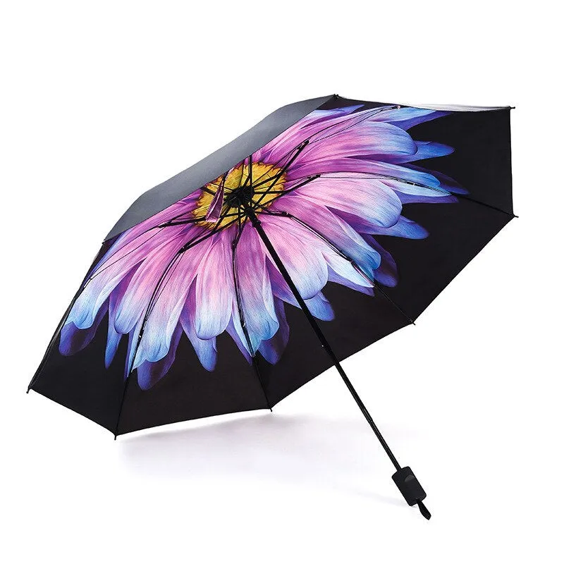 Tri-Folding Rain Windproof Umbrella
