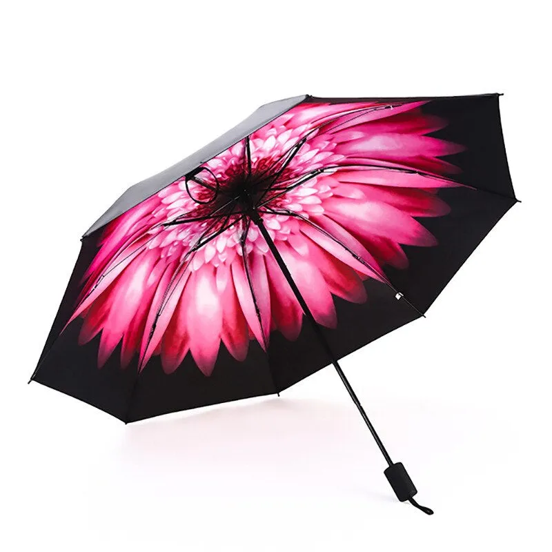 Tri-Folding Rain Windproof Umbrella