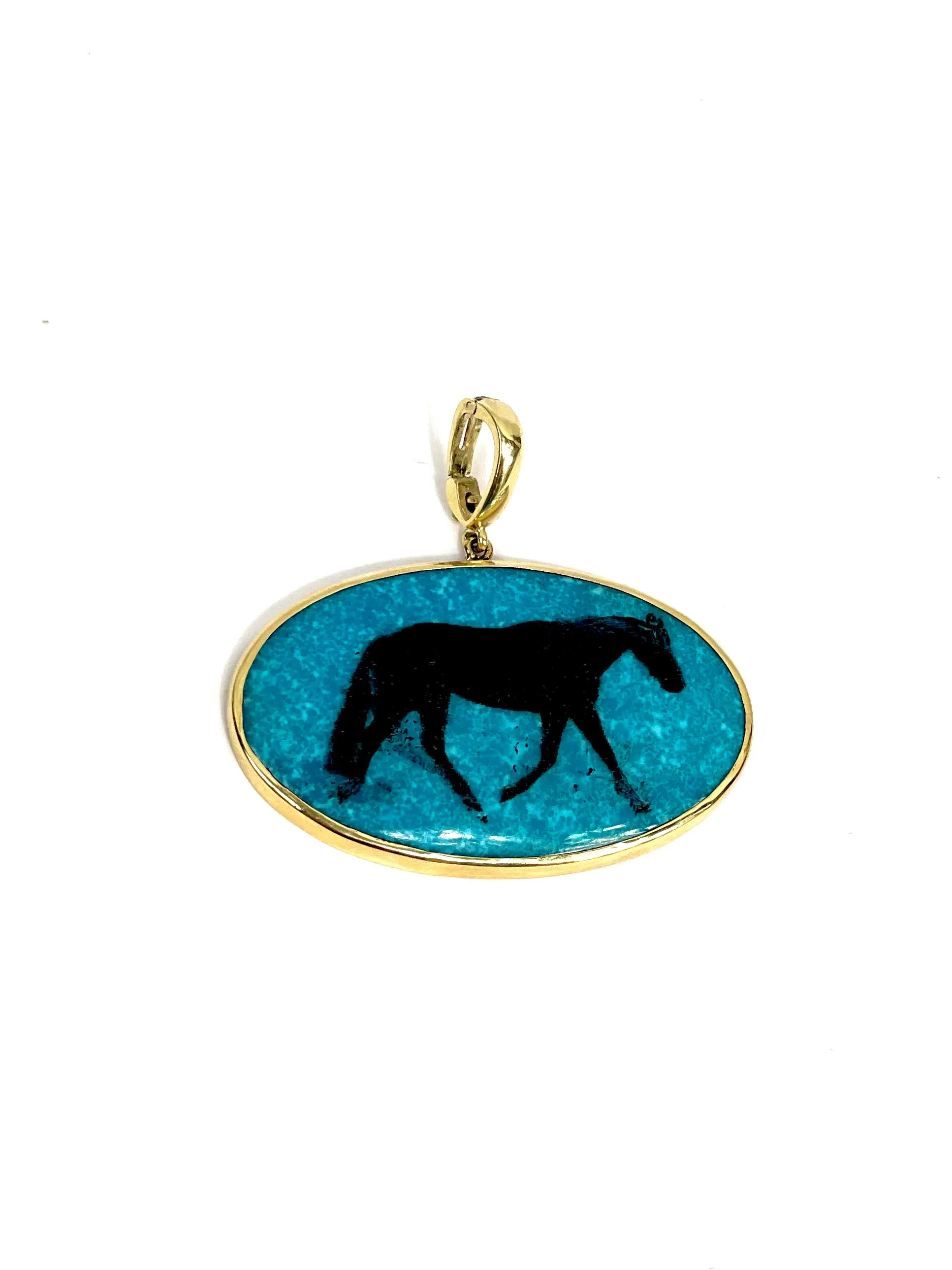 Turquoise horse 9ct enhancer
