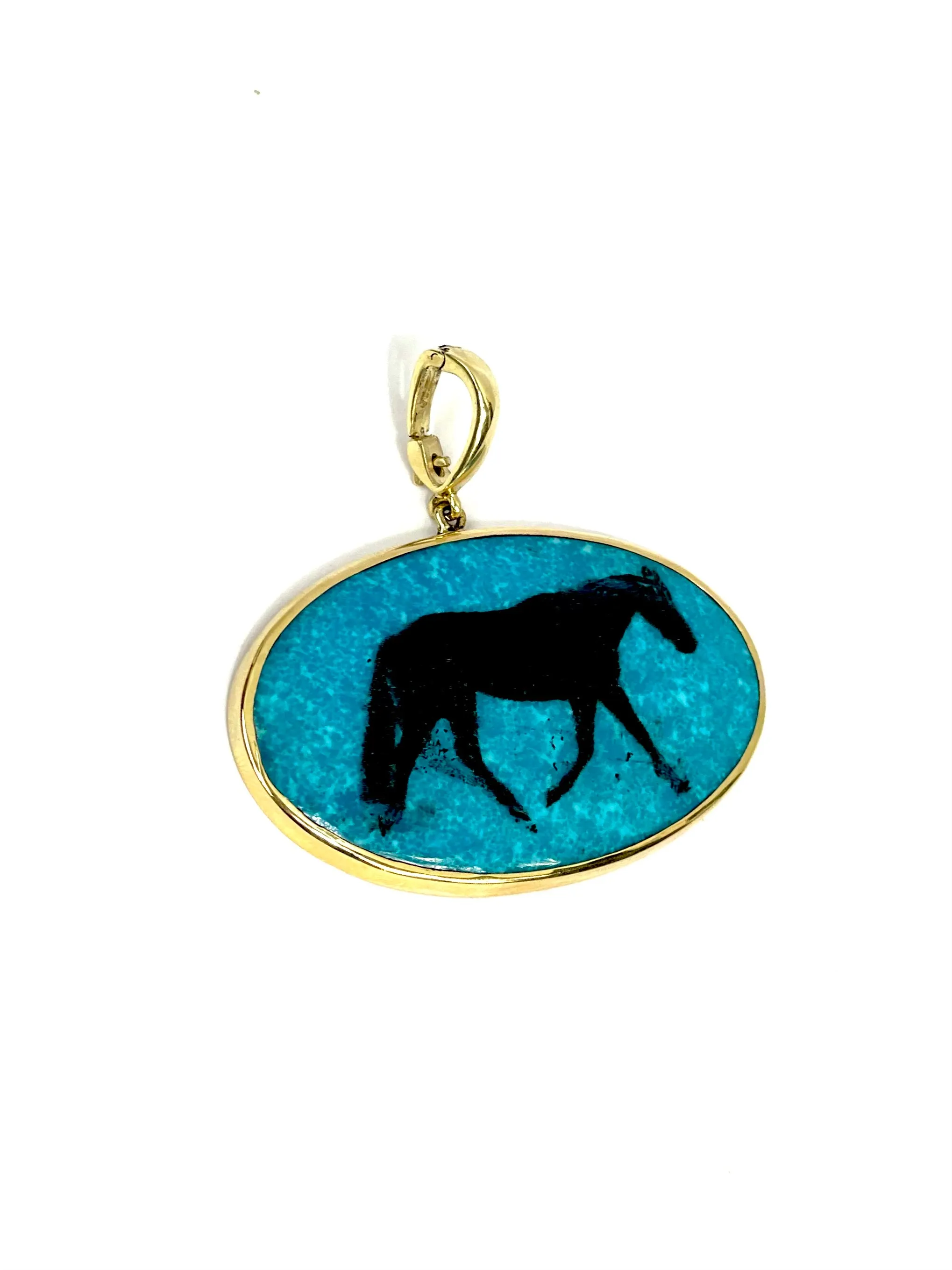 Turquoise horse 9ct enhancer