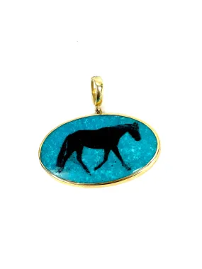 Turquoise horse 9ct enhancer