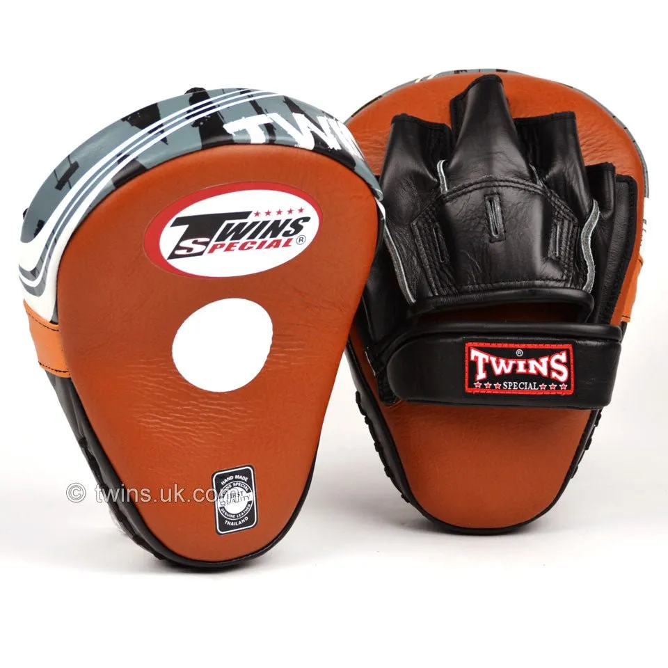 Twins PML-10 Deluxe Curved Focus Mitts Brown