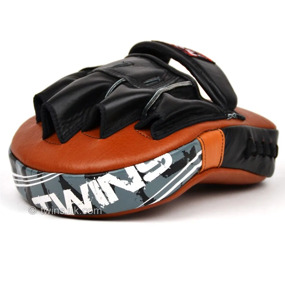 Twins PML-10 Deluxe Curved Focus Mitts Brown