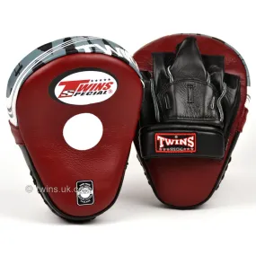 Twins PML-10 Deluxe Curved Focus Mitts Burgundy