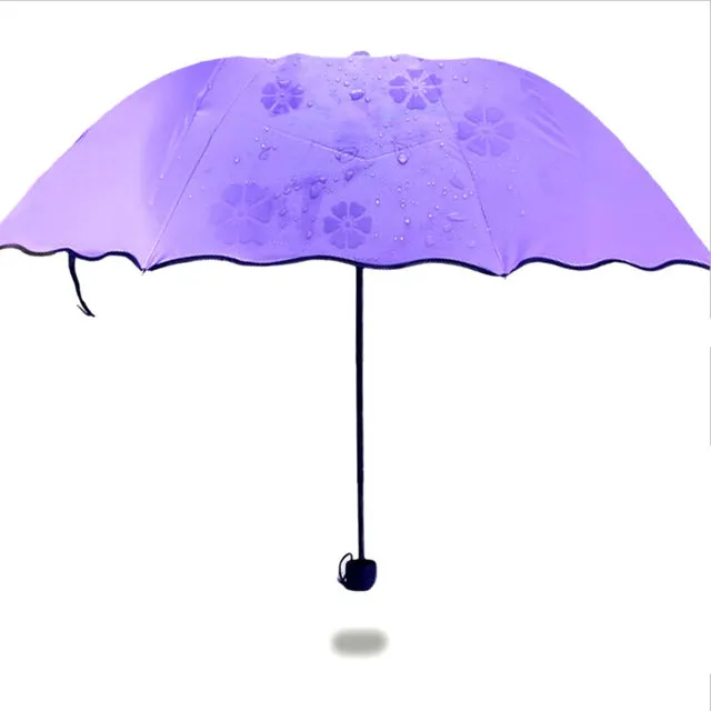 Umbrella rain women Windproof Sunscreen Flower Dome Ultraviolet-proof Floding Parasols Sun Rain Parapluie umbrella corporation