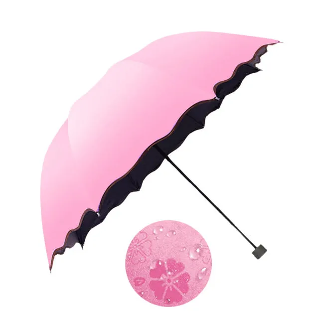 Umbrella rain women Windproof Sunscreen Flower Dome Ultraviolet-proof Floding Parasols Sun Rain Parapluie umbrella corporation