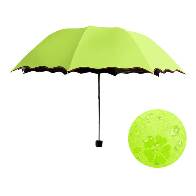 Umbrella rain women Windproof Sunscreen Flower Dome Ultraviolet-proof Floding Parasols Sun Rain Parapluie umbrella corporation