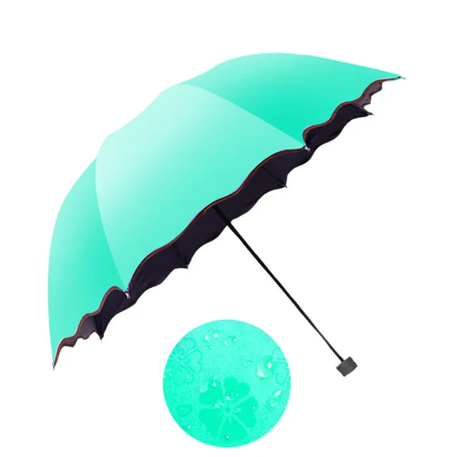 Umbrella rain women Windproof Sunscreen Flower Dome Ultraviolet-proof Floding Parasols Sun Rain Parapluie umbrella corporation