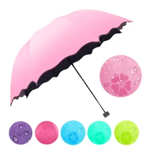 Umbrella rain women Windproof Sunscreen Flower Dome Ultraviolet-proof Floding Parasols Sun Rain Parapluie umbrella corporation