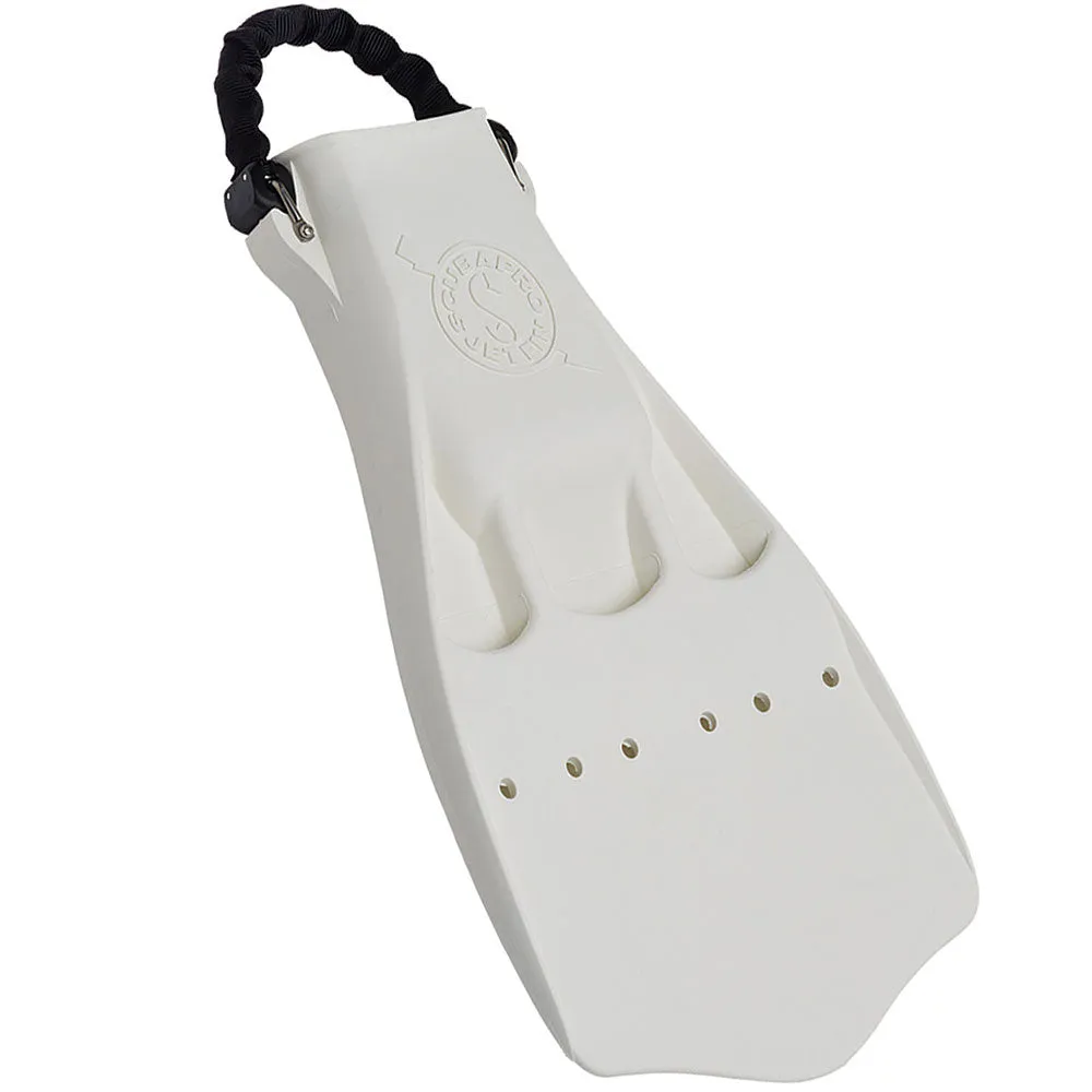 Used ScubaPro Jet Fins w/Spring Heel Strap Color Fins-White-MD