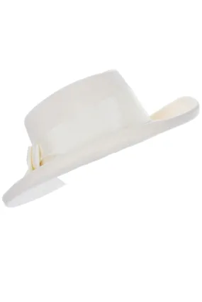 Vintage Nordstrom Mint condition Winter white wool felt cowboy hat