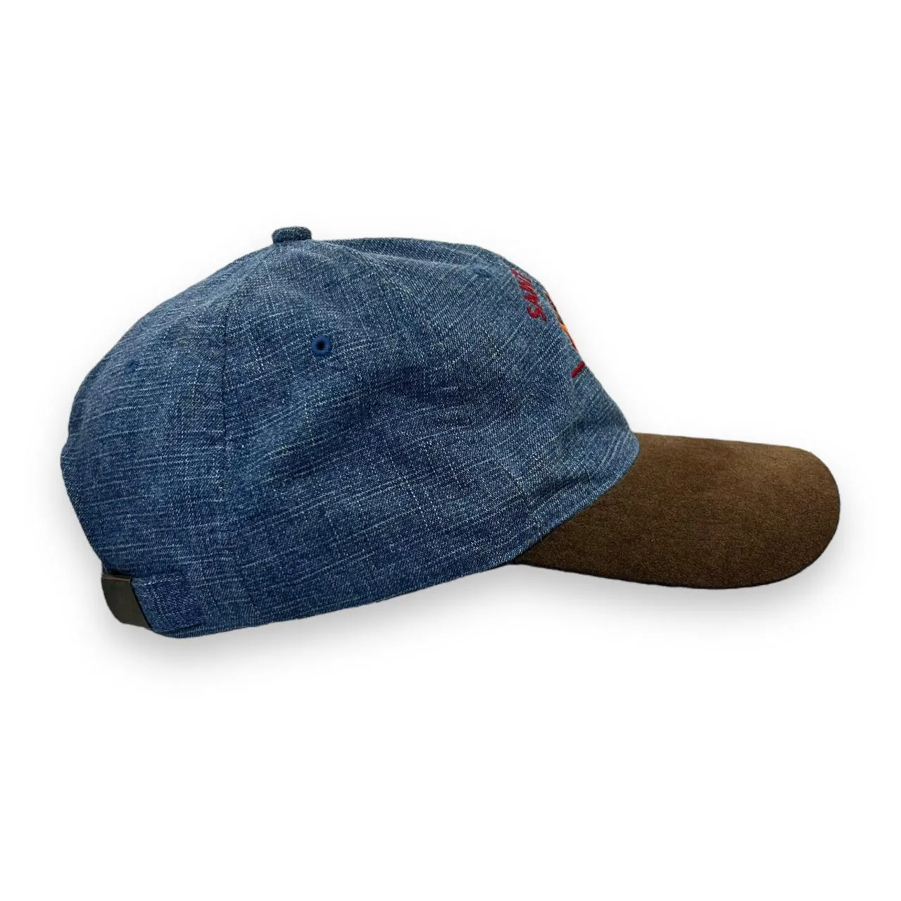 Vintage SAINT JOHN, NB "Canada" Embroidered Souvenir Denim Suede Peak Baseball Cap
