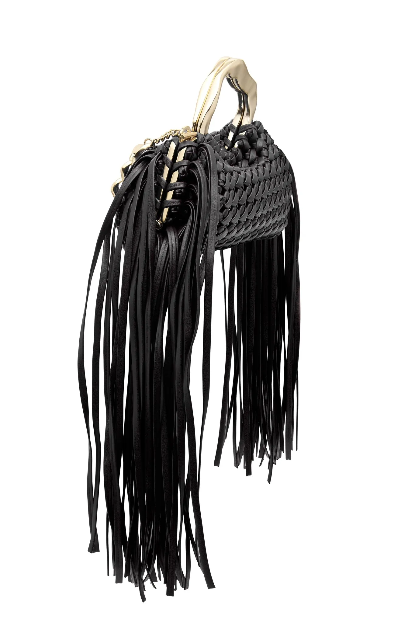 Weave Micro Fringe Frame Bag