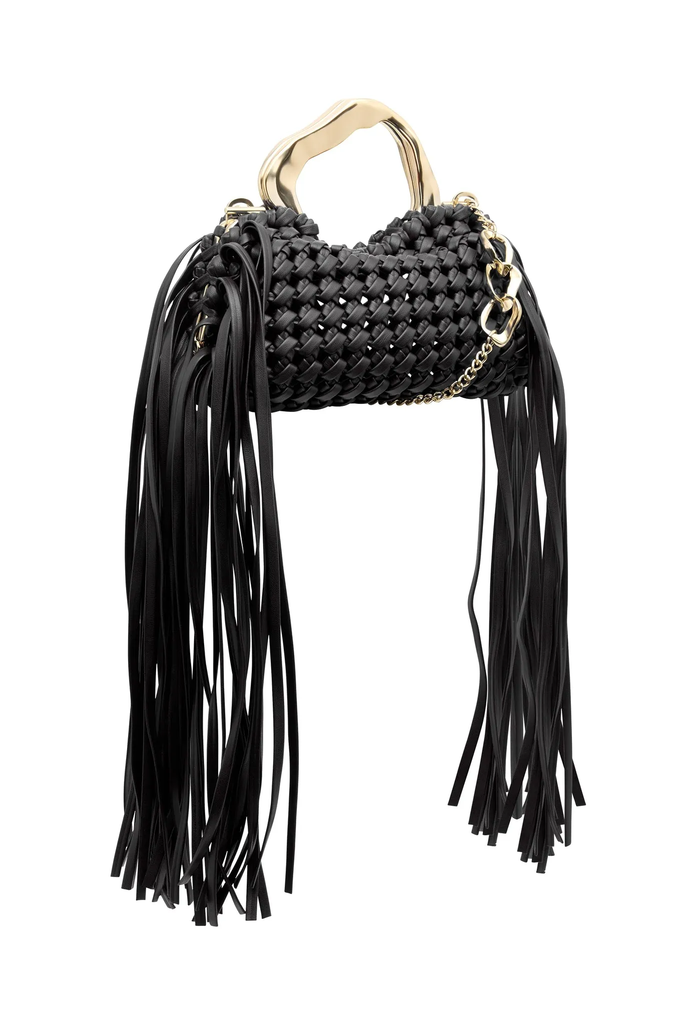 Weave Micro Fringe Frame Bag