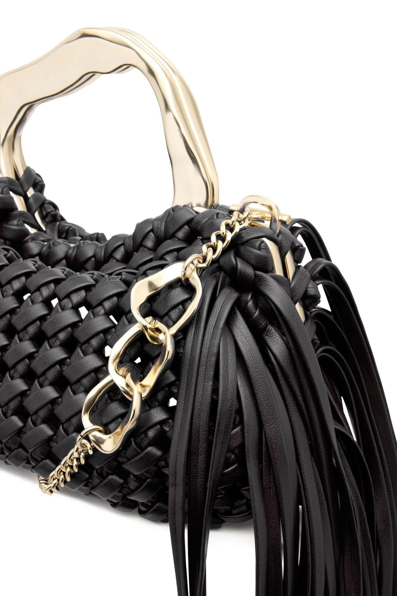 Weave Micro Fringe Frame Bag