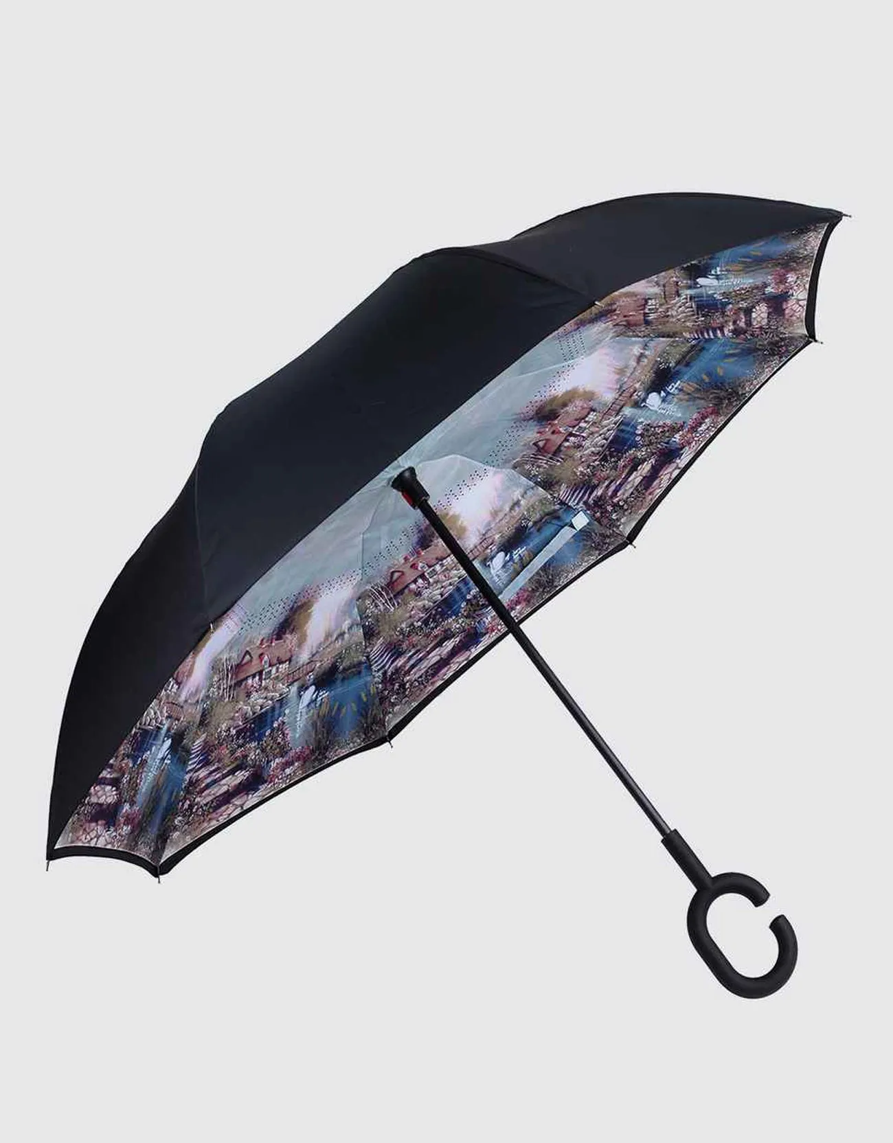 Windproof Inverted Reverse Close Umbrella