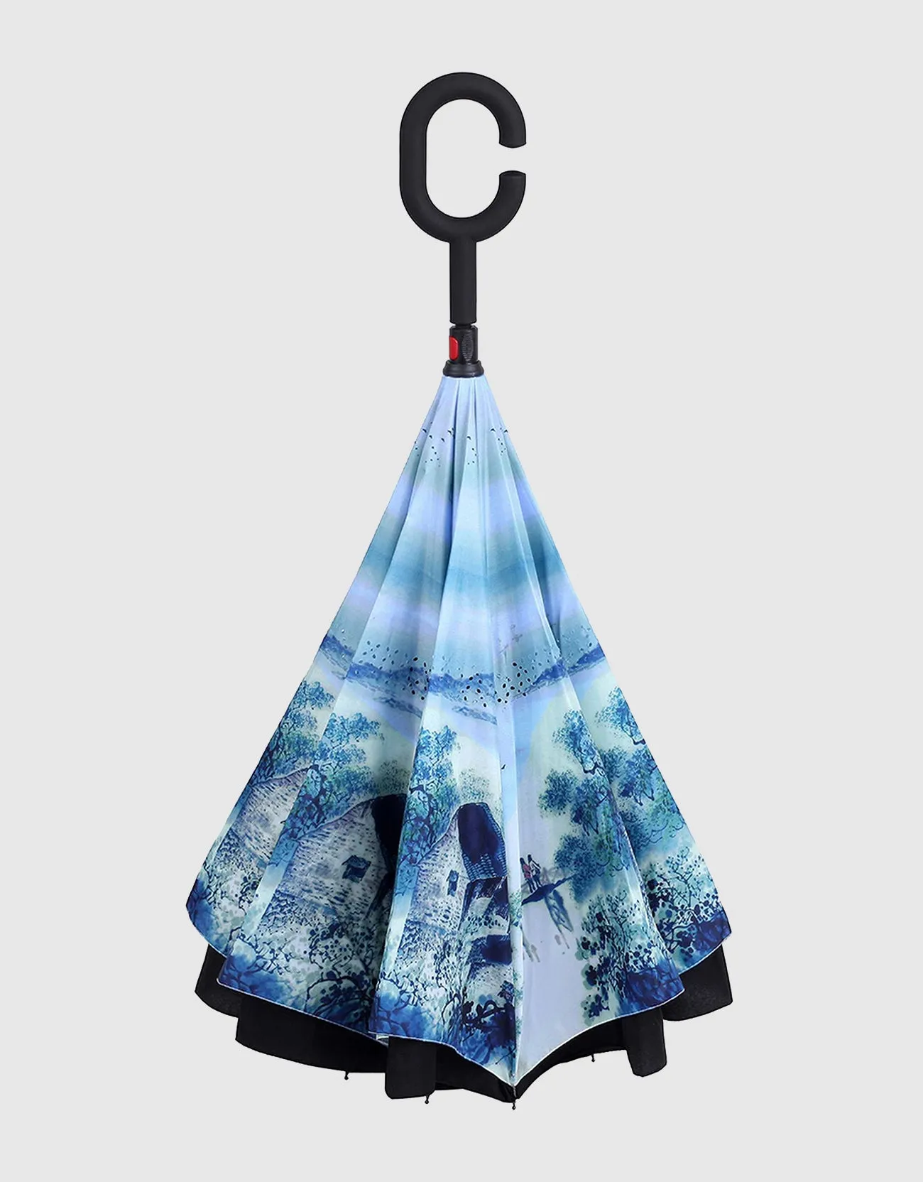 Windproof Inverted Reverse Close Umbrella
