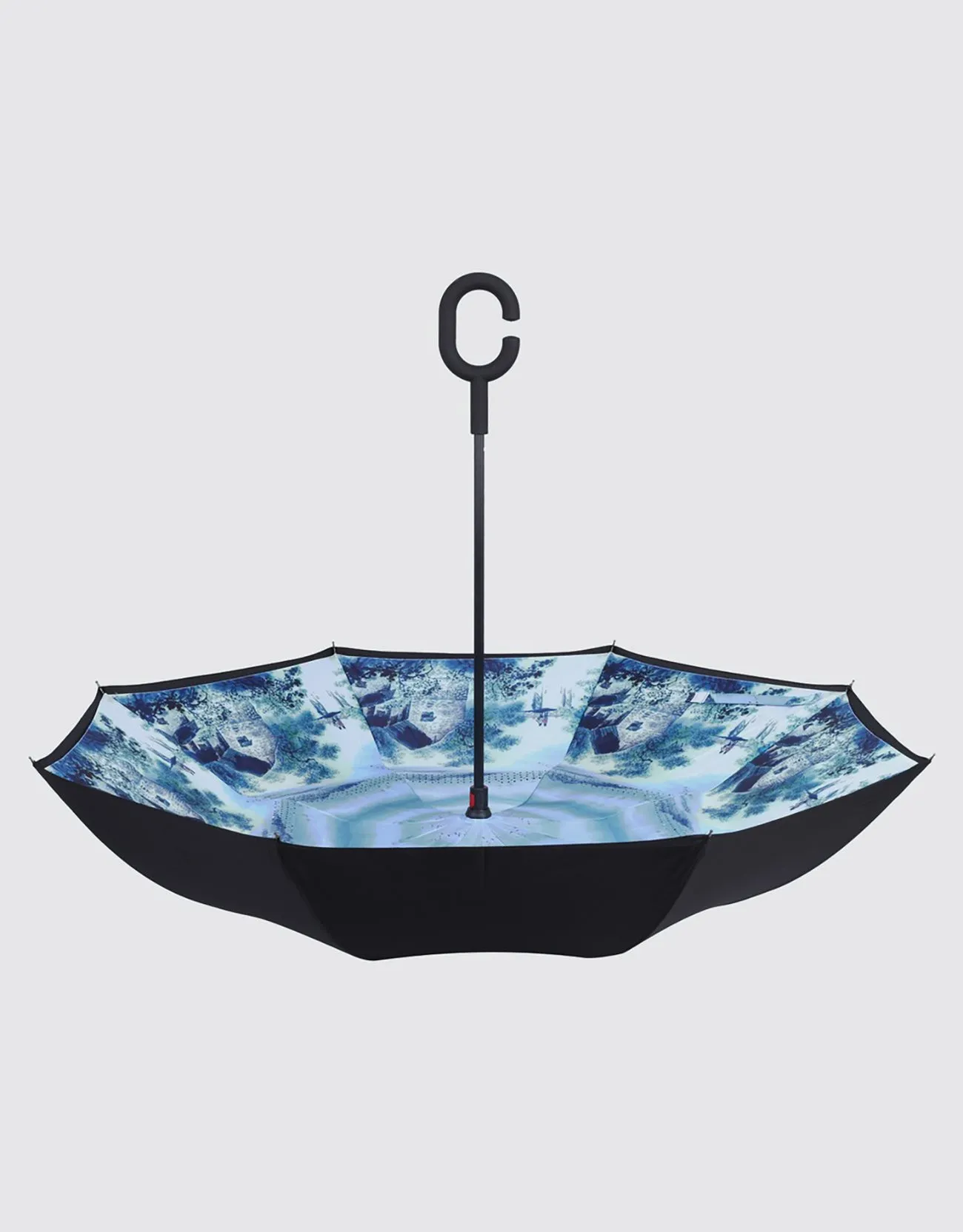 Windproof Inverted Reverse Close Umbrella