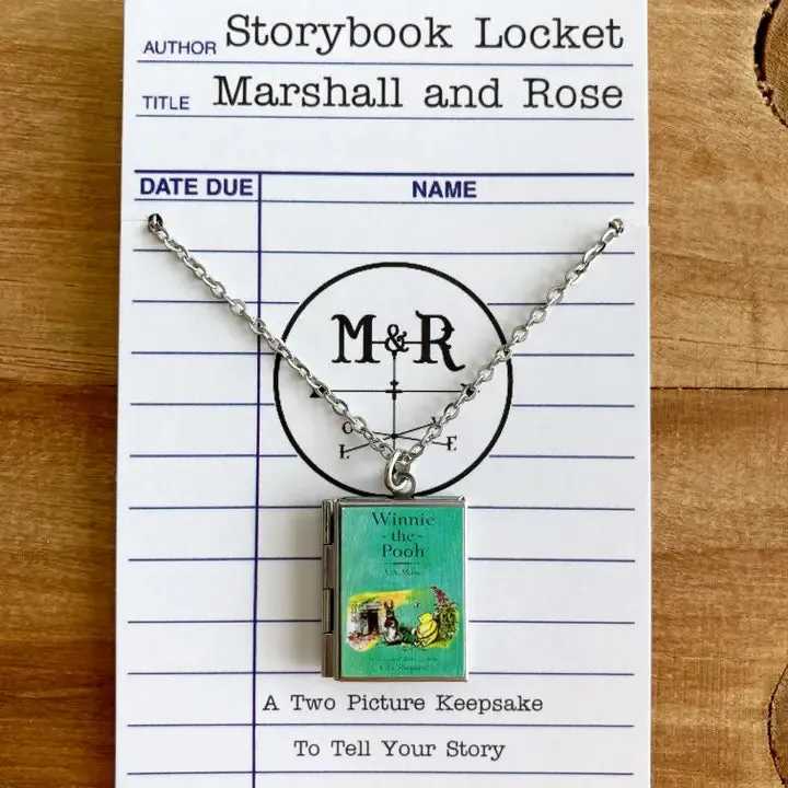 Winnie the Pooh Book Locket Necklace by Marshall and Rose