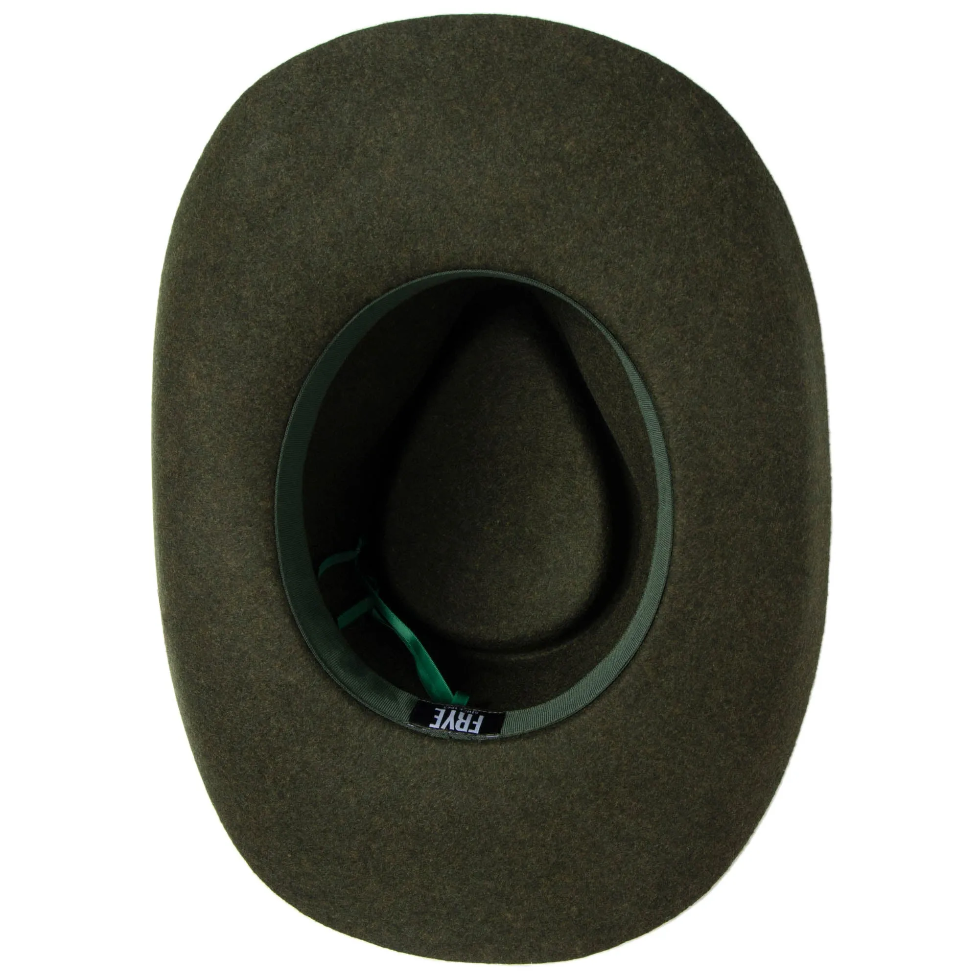 Wool Cowboy Hat with Pinch Crown and Feather by FRYE