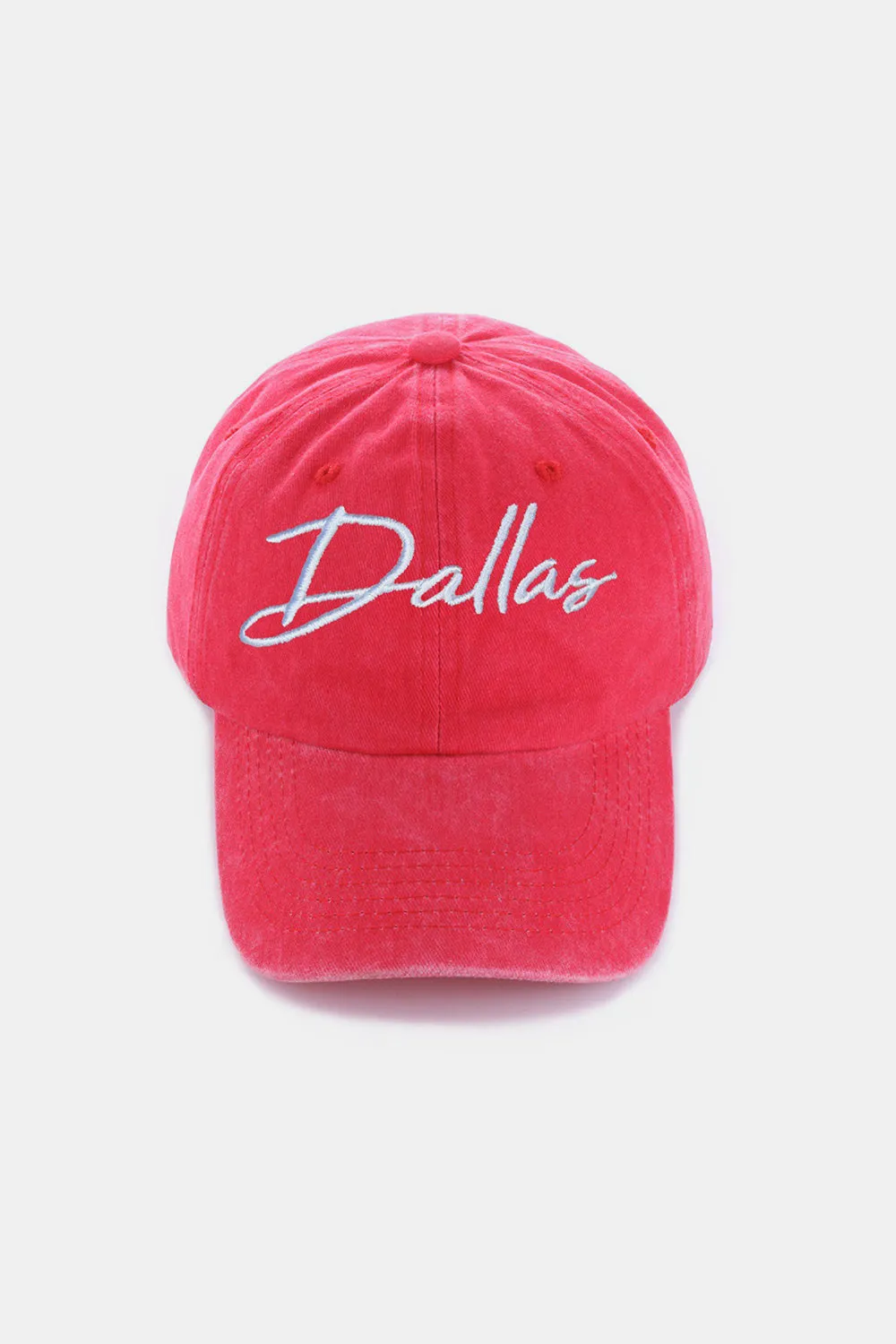 Zenana Washed DALLAS Embroidered Baseball Cap Hat