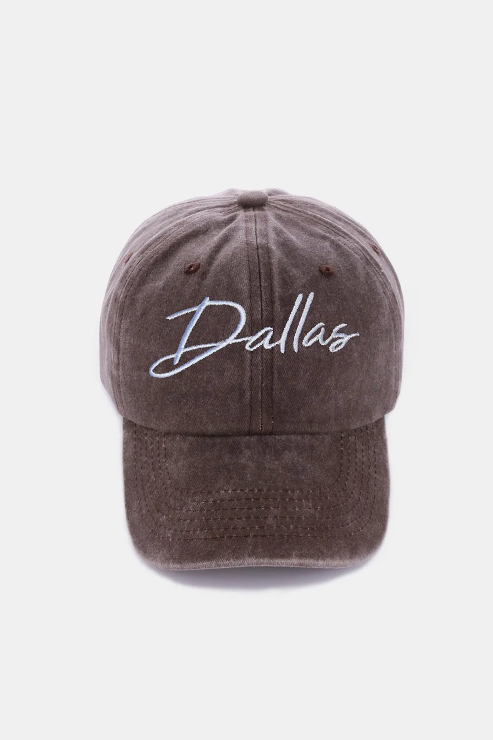 Zenana Washed DALLAS Embroidered Baseball Cap Hat